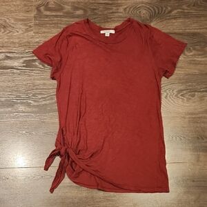 ❤️ ANTHROPOLOGIE STATESIDE SUPIMA COTTON SIDE TIE TEE / TOP, MEDIUM